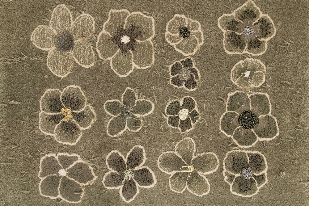 Floating Flowers - Art Rug - Customweave